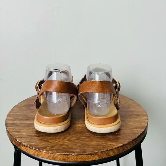 Me Too Fran Brown Leather Gladiator Sandals Women’s Size 10 - Picture 8 of 13